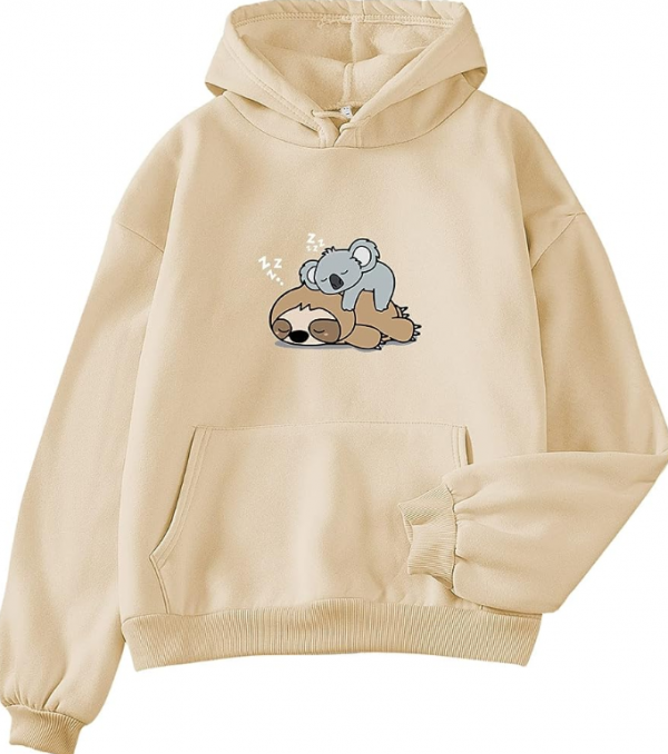 Hoodie dengan gambar kartun lucu